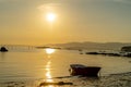 Sunset on the Ria of Arousa Royalty Free Stock Photo