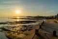 Sunset on the Ria of Arousa Royalty Free Stock Photo