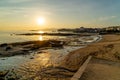 Sunset on the Ria of Arousa Royalty Free Stock Photo