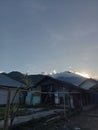 Sunset at rinjani mountain