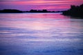 After sunset on river Royalty Free Stock Photo