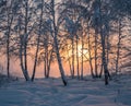 Sunset at the river Angara