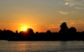 Sunset at river Royalty Free Stock Photo