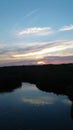 Sunset river evening cloud dusk sky