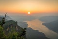 Sunset river mountain Mae Ping National Park Royalty Free Stock Photo