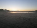 Sunset at River mouth at Hartenbos South Africa