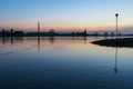 Sunset on river Nederrijn