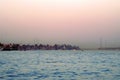 Sunset on the river Nile in Egypt Royalty Free Stock Photo