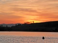 Sunset on the River Teign, Devon Royalty Free Stock Photo