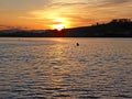 Sunset on the River Teign, Devon Royalty Free Stock Photo