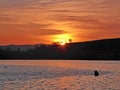 Sunset on the River Teign, Devon Royalty Free Stock Photo