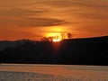 Sunset on the River Teign Royalty Free Stock Photo
