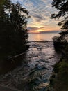 Hurricane River Sunset Upper peninsula Michigan