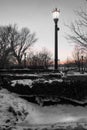 Sunset at riverside park in schenectady New York near the stockades