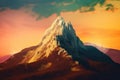 Sunset and Rocky Mountains Generative AI