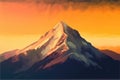 Sunset and Rocky Mountains Generative AI