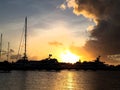 Sunset Rodney Bay Saint Lucia... Royalty Free Stock Photo
