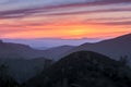 Sunset of Rolling Hills. Mt Diablo State Park, California, USA. Royalty Free Stock Photo