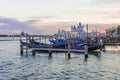 Sunset in romantic Venice. Italy Royalty Free Stock Photo