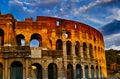 Sunset of Rome Colosseum Royalty Free Stock Photo