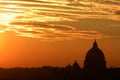 Sunset rome skyline