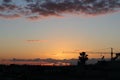 Sunset from rooftop in quarantine Royalty Free Stock Photo