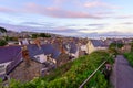 Sunset rooftop view of the town on St Ives