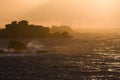 Sunset at Rose Granite Coast Royalty Free Stock Photo