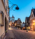 Rothenburg in Germany at night