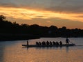 Sunset Rowers on Bay