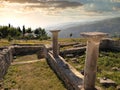 Sunset On Ruins Of Ancient Byllis, Albania