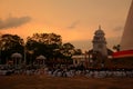 Sunset in Ruvanvelisaya Dagoba of Anurhadapura