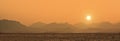 Sunset in Sahara desert Royalty Free Stock Photo