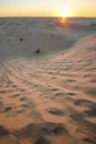 Sunset at Sahara desert Royalty Free Stock Photo