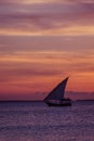 Sunset sail near Zanzibar Island