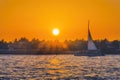 Sunset Sailboat Mallory Square Dock Key West Florida Royalty Free Stock Photo