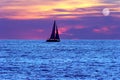 Sunset Sailboat Moon