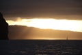 Sunset sailing in the Acores