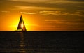 Sunset sailing on Lake Michigan Royalty Free Stock Photo