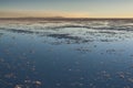 Sunset in the Salar de Uyuni near Colchani. It is the largest salt flat in the World UNESCO World Heritage Site - Bolivia