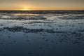 Sunset in the Salar de Uyuni near Colchani. It is the largest salt flat in the World UNESCO World Heritage Site - Bolivia