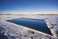 Sunset in Salinas Grandes in Jujuy, Argentina Royalty Free Stock Photo