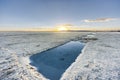 Sunset in Salinas Grandes in Jujuy, Argentina. Royalty Free Stock Photo