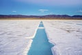 Sunset in Salinas Grandes in Jujuy, Argentina. Royalty Free Stock Photo