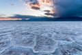 Sunset Salt Flats at Death Valley National Park Royalty Free Stock Photo