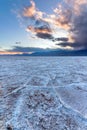 Sunset Salt Flats - Vertical Royalty Free Stock Photo