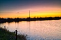 Sunset on saltpan Royalty Free Stock Photo