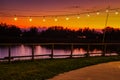 Sunset on saltpan Royalty Free Stock Photo