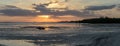 Sunset, San Carlos Bay, Bunche Beach Preserve, Florida Royalty Free Stock Photo