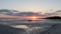 Sunset, San Carlos Bay, Bunche Beach Preserve, Florida Royalty Free Stock Photo